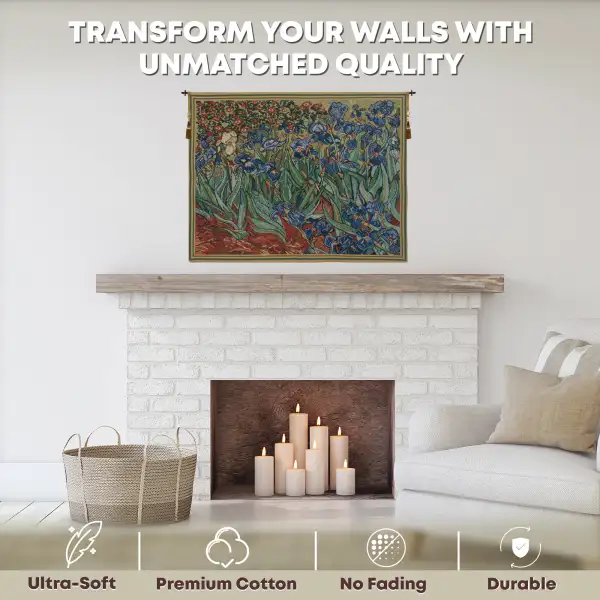 Les Iris Belgian Wall Tapestry | Quality