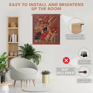 Godfrey Of Bouillon Belgian Tapestry - 21 in. x 26 in. Cotton/Viscose/Polyester by Charlotte Home Furnishings Inc