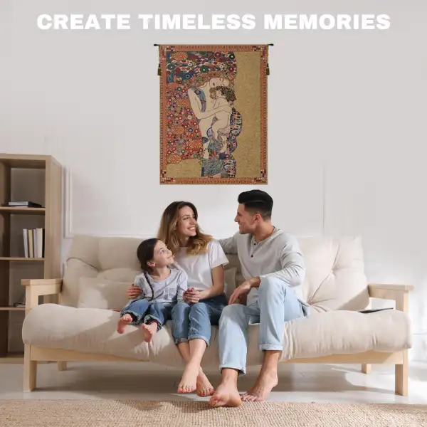 Klimt's Mother and Child Belgian Wall Tapestry | Family