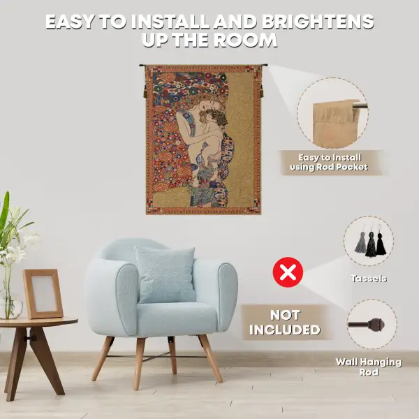 Klimt's Mother and Child Belgian Wall Tapestry | Family