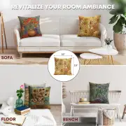 Sunflowers Yellow Belgian Couch Pillow | Application