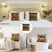 Keukenhof Gardens V Belgian Cushion Cover - 16 in. x 16 in. Cotton/Viscose/Polyester by Charlotte Home Furnishings Inc | Application