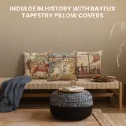 Bayeux Mare Belgian Cushion Cover - 16 in. x 16 in. Cotton/Viscose/Polyester by Charlotte Home Furnishings Inc | Orientation