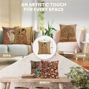 Le Baiser by Klimt Belgian Couch Pillow | Application