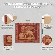 Leone Rosso Italian Wall Tapestry | Feature