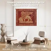 Leone Rosso Italian Wall Tapestry | Quality