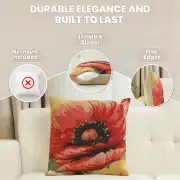 Poppies I Belgian Couch Pillow | Feature