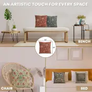 Fleurs de Morris Red Belgian Couch Pillow | Application