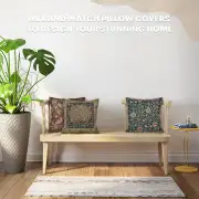 Fleurs de Morris Red Belgian Couch Pillow | Orientation