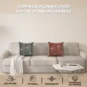 Fleurs de Morris Red Belgian Couch Pillow | Quality