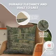 Monet's Bridge at Giverny I Belgian Sofa Pillow Cover | Feature