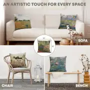 Monet's Japanese Bridge Belgian Sofa Pillow Cover | Application