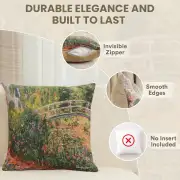 Monet's Japanese Bridge Belgian Sofa Pillow Cover | Feature