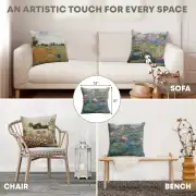 Monet's Water Lilies II Belgian Sofa Pillow Cover | Application