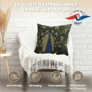 The Peacock Cushion - 19 in. x 19 in. Cotton by Charlotte Home Furnishings | Quality