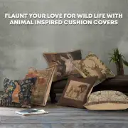 ABC Stag Tapestry Cushion Cover - 19 in. x 19 in. Cotton by Charlotte Home Furnishings Inc | Orientation
