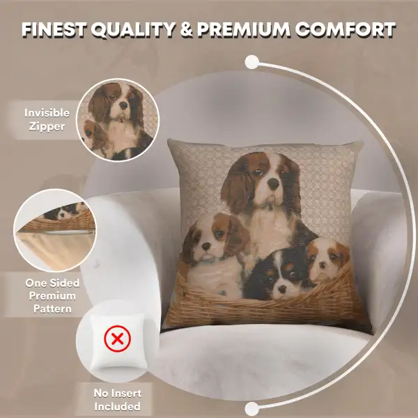 Cavalier King Charles Family Cushion | Feature