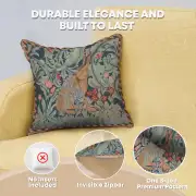 Rabbit As William Morris Right Small French Couch Cushion | Feature