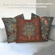 C Charlotte Home Furnishings Inc Rabbit As William Morris Right Small French Tapestry Cushion - 14 in. x 14 in. Cotton by William Morris | Orientation