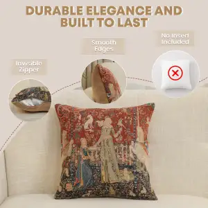 The Taste I Small Tapestry Cushion Cover - 14 in. x 14 in. Cotton by Charlotte Home Furnishings Inc
