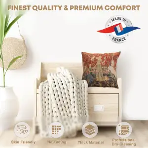 The Taste I Small Tapestry Cushion Cover - 14 in. x 14 in. Cotton by Charlotte Home Furnishings Inc