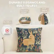 Rabbit in Blue II French Couch Cushion | Feature