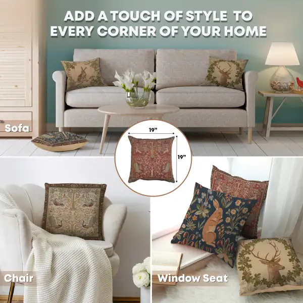 Tree In Red 1 French Couch Cushion | Application