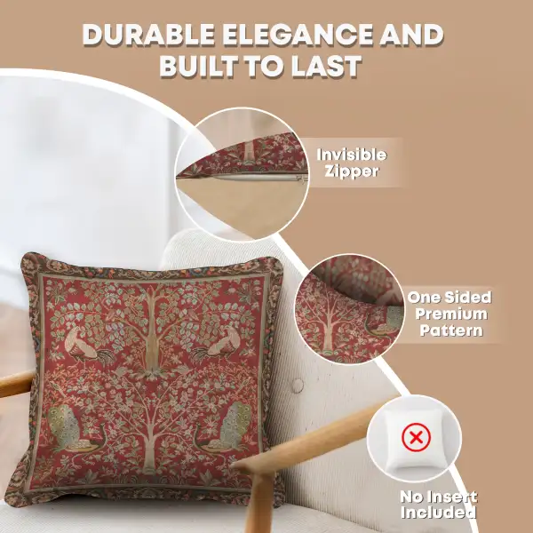 Tree In Red 1 French Couch Cushion | Feature