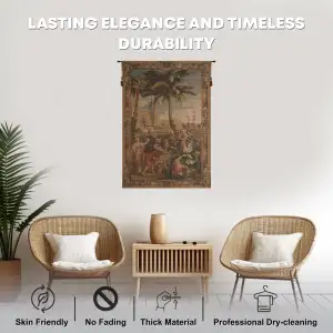 La Recolte Des Ananas I French Wall Tapestry - 58 in. x 88 in. Wool/cotton/others by Charlotte Home Furnishings Inc