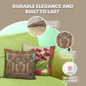 Terrasse With Columns Tapestry Cushion Cover - 19 in. x 19 in. Cotton by Charlotte Home Furnishings Inc