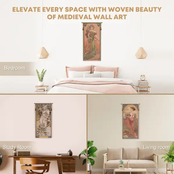 Mucha Summer I Belgian Wall Tapestry | Application