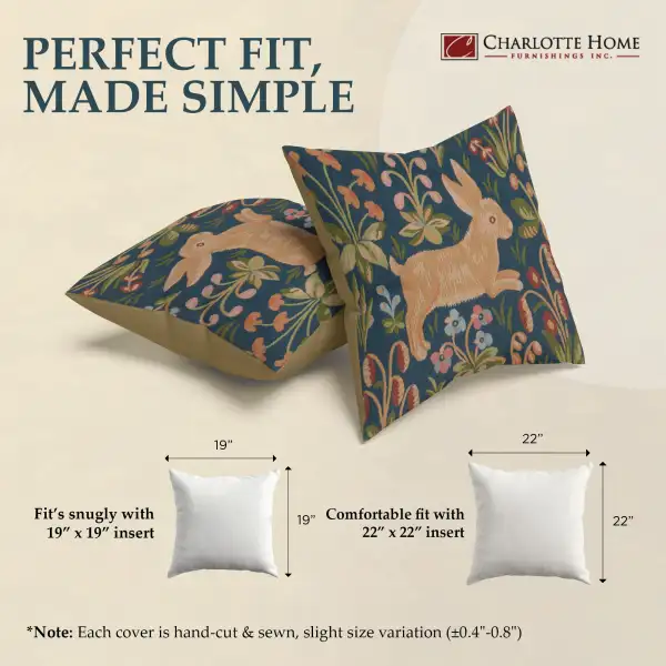 Medieval Rabbit Running French Couch Cushion | Life Style 1