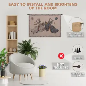 Tournament Of Knights Roi Rene Belgian Tapestry - 46 in. x 33 in. Cotton/Viscose/Polyester by Charlotte Home Furnishings Inc