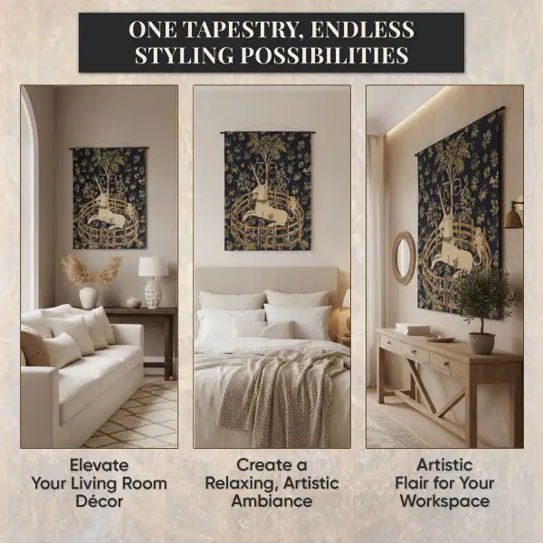 Unicorn in Captivity V Belgian Wall Tapestry | Life Style 1