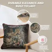 Yellow Flowers Monet's Garden Belgian Couch Pillow | Feature
