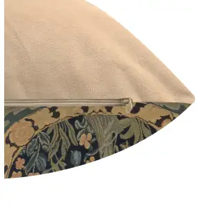 Orange Tree III by William Morris- Perfect Decorative Colorful Cotton Cushion Cover - Woven in Belgium - European Art Design Tapestry Cushion Pillow Case for Sofa Couch