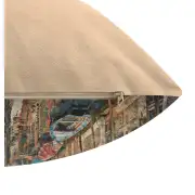 Venice Large Belgian Cushion Cover - 18 in. x 18 in. Cotton/Viscose/Polyester by Charlotte Home Furnishings Inc | Close Up 4