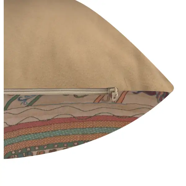 Bayeux The Boat Large Cushion - 19 in. x 19 in. Cotton by Charlotte Home Furnishings | Close Up 4