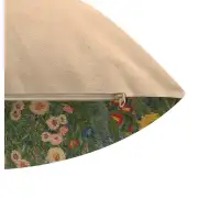 Country Garden A By Klimt Belgian Cushion Cover - 18 in. x 18 in. cotton/wool/viscose by Gustav Klimt | Close Up 4