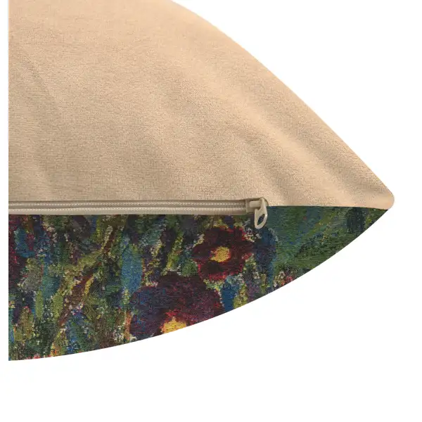 Country Garden B By Klimt Belgian Cushion Cover - 18 in. x 18 in. cotton/wool/viscose by Gustav Klimt | Close Up 4