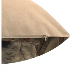 Cat With Harp Belgian Cushion Cover - 18 in. x 18 in. Cotton by Charlotte Home Furnishings Inc