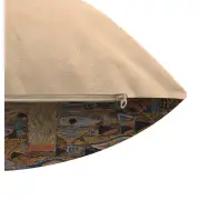 Patchwork II By Klimt Belgian Cushion Cover - 18 in. x 18 in. Cotton/viscose/goldthreadembellishments by Gustav Klimt | Close Up 4