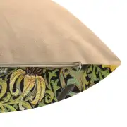 Golden Lily Black William Morris Belgian Sofa Pillow Cover | Close Up 5