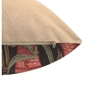 Cat With Crown C Belgian Cushion Cover - 18 in. x 18 in. Cotton by Charlotte Home Furnishings Inc