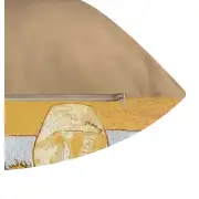 C Charlotte Home Furnishings Inc Sunflowers European Cushion Cover | Decorative Cushion Case with Cotton Viscose & Polyester | 18x18 Inch Cushion Cover for Living Room Couches | by Vincent Van Gogh | Close Up 4