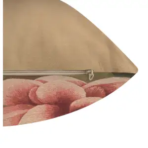 Water Lilly Flower Tapestry Cushion Cover - 19 in. x 19 in. Cotton/Viscose/Polyester by Charlotte Home Furnishings Inc