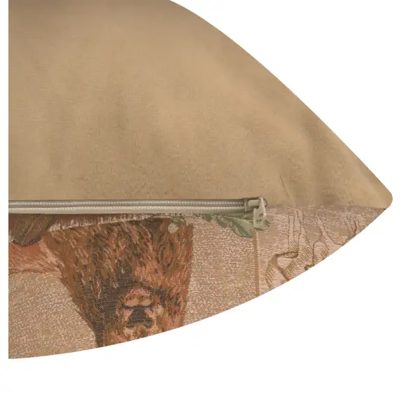 Deer Doe and Stag French Couch Cushion | Close Up 2