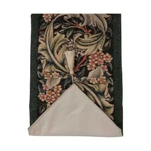 William Morris Green French Table Mat - 14 in. x 33 in. Wool/cotton/others by William Morris