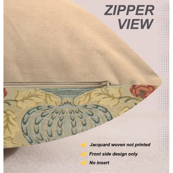 The Rose William Morris Belgian Sofa Pillow Cover | Close Up 5