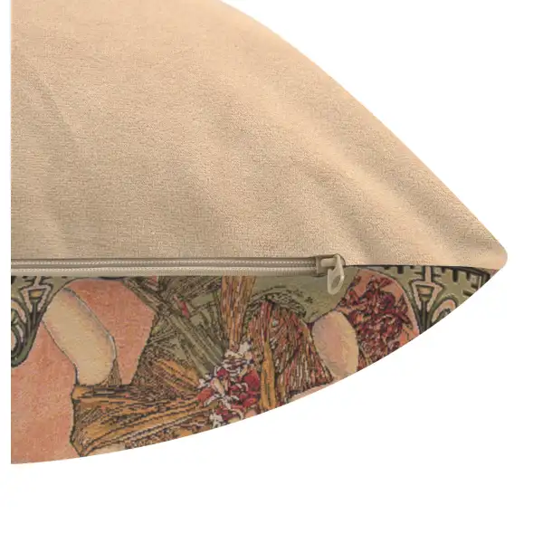 Mucha Spring I Belgian Sofa Pillow Cover | Close Up 4